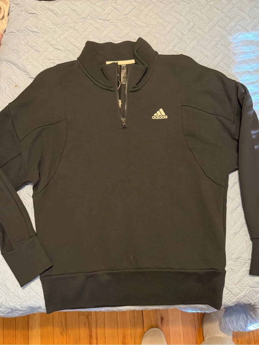adidas Men’s Black Half-Zip Pullover Sweatshirt